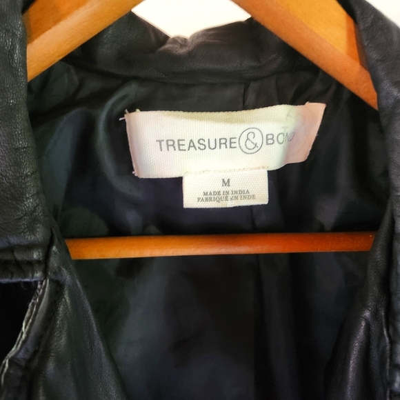 Treasure and Bond Leather Moto Jacket Size M - Picture 3 of 10